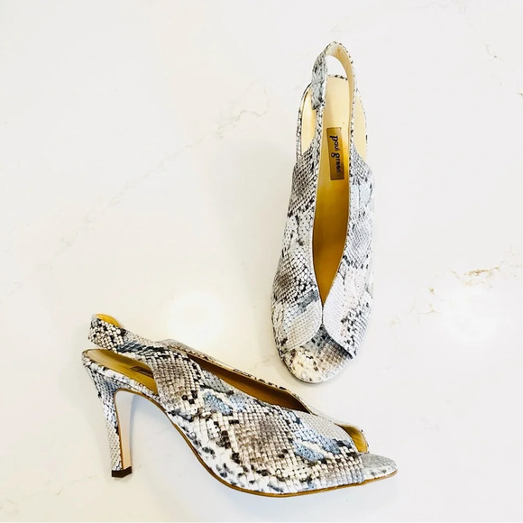 Paul Green Avanti Peep Toe Slingback | Silver Pebble | NIB | 9.5 - Picture 3 of 8